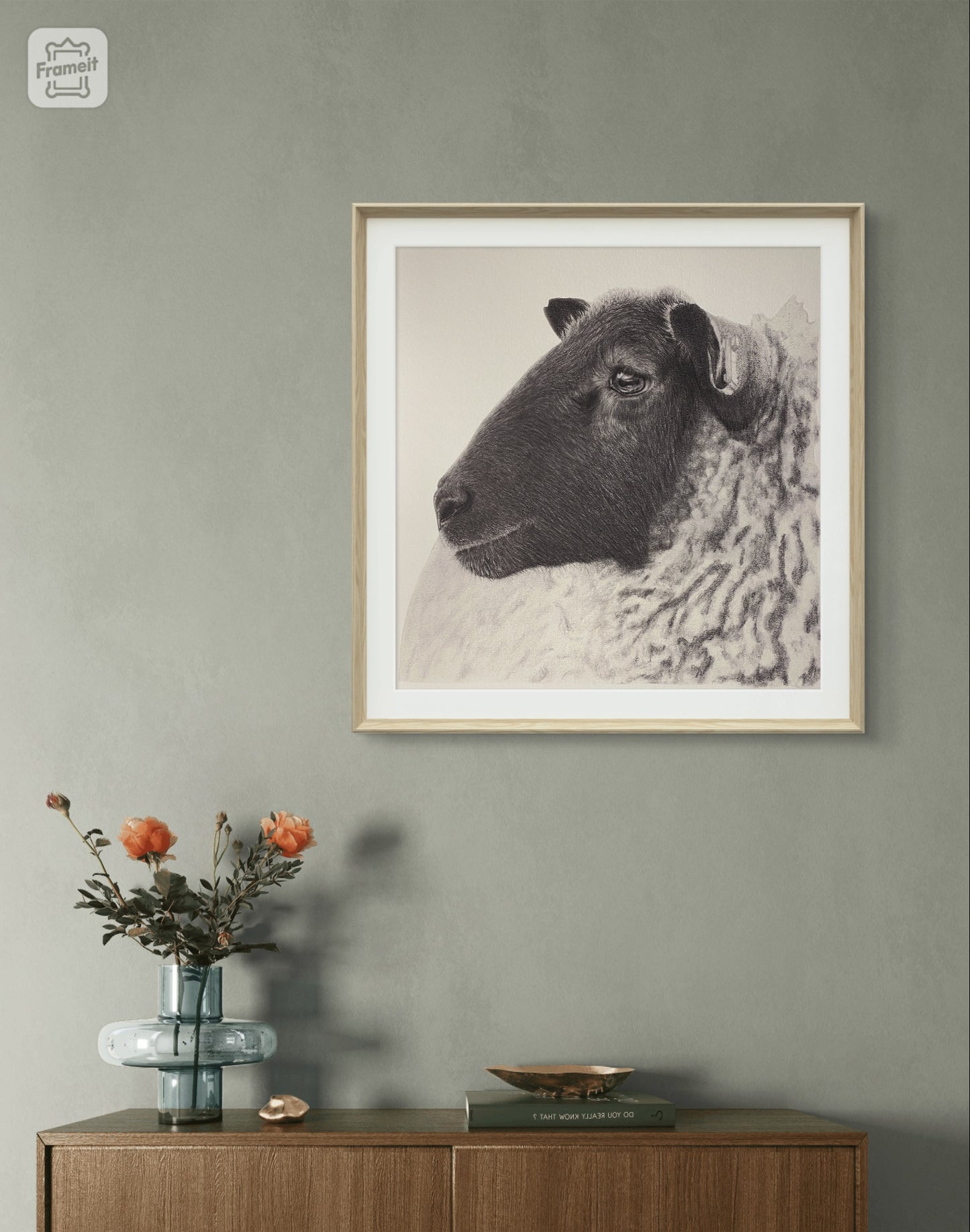 Sheep giclée print.