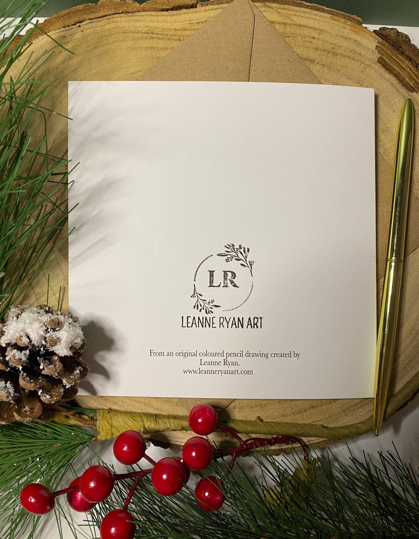 Christmas kitty greetings card.