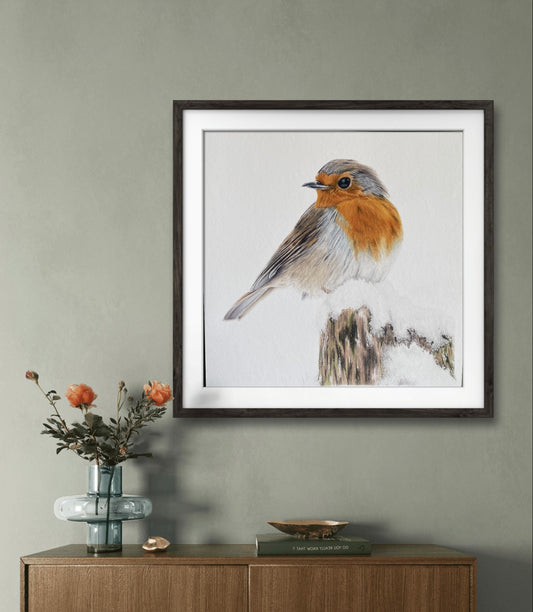 Winter Robin Giclée print.