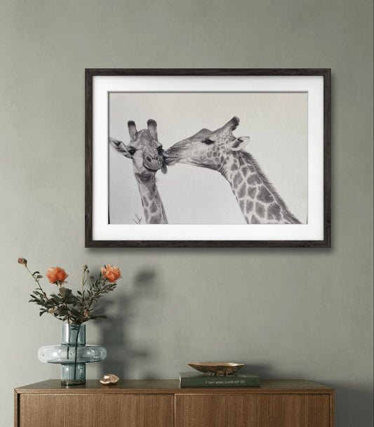 Long kisses Giclée print.