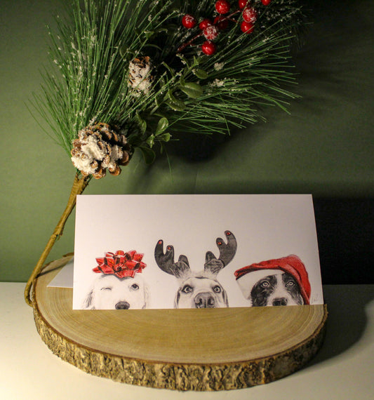 Christmas Dogs Greetings cards