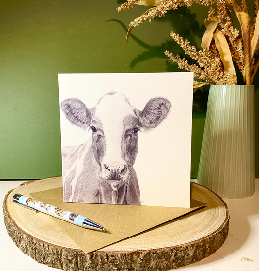 Cow greetings card